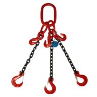 Lanț ridicare pentru macara cu carlige de scurtare - 8 mm - 3 brat - 3 tone